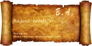 Bajcsi Arnót névjegykártya